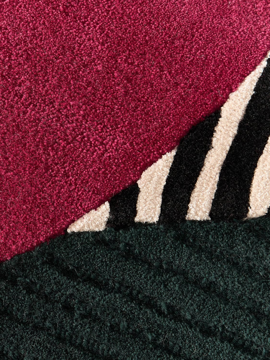 Vighizzolo High-Low Wool Rug, Hand-Tufted