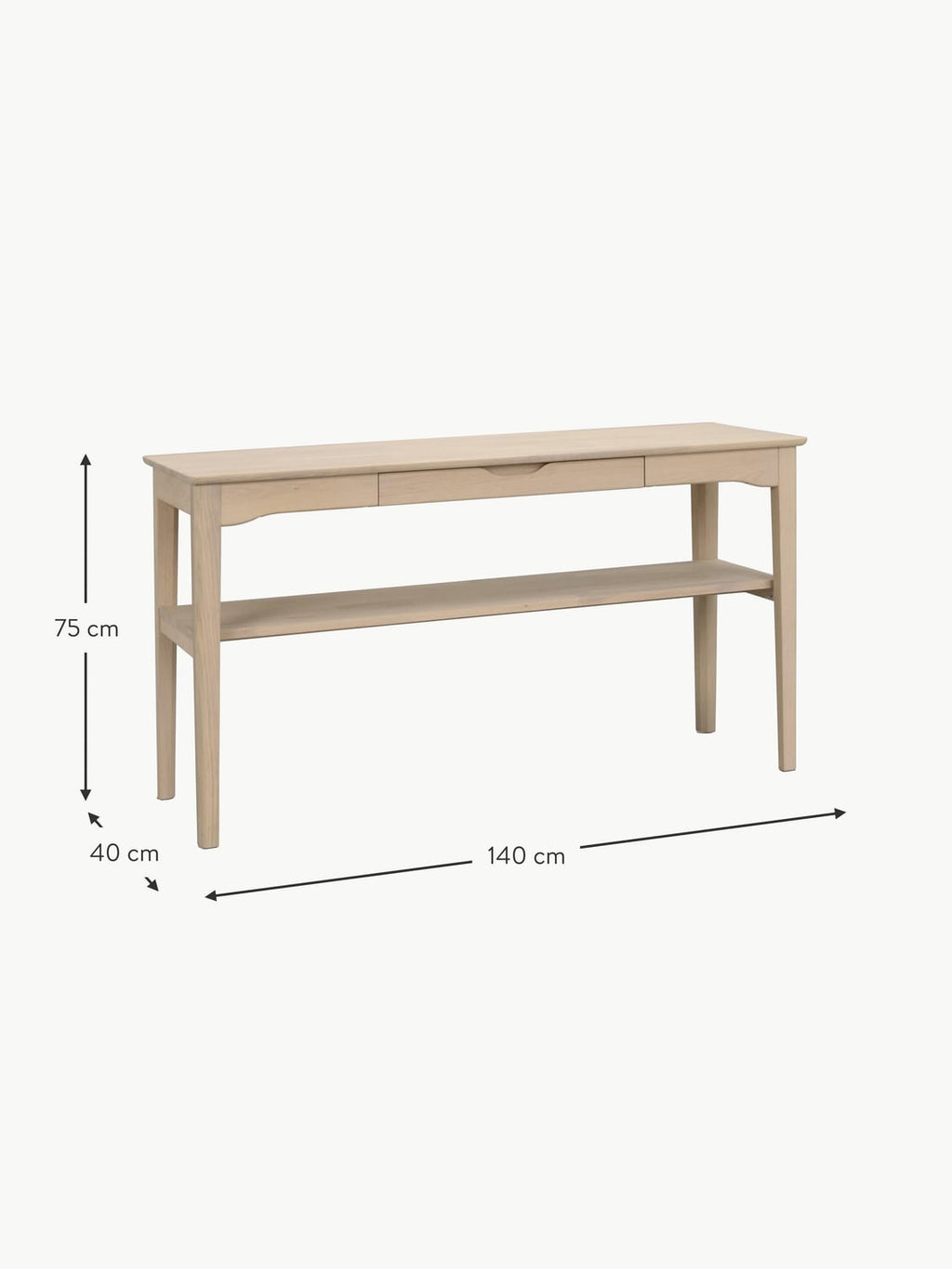 Ossuccio Oak Wood Console Table