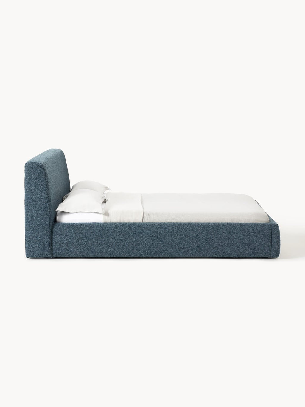Rovello Upholstered Bouclé Bed with Storage Space
