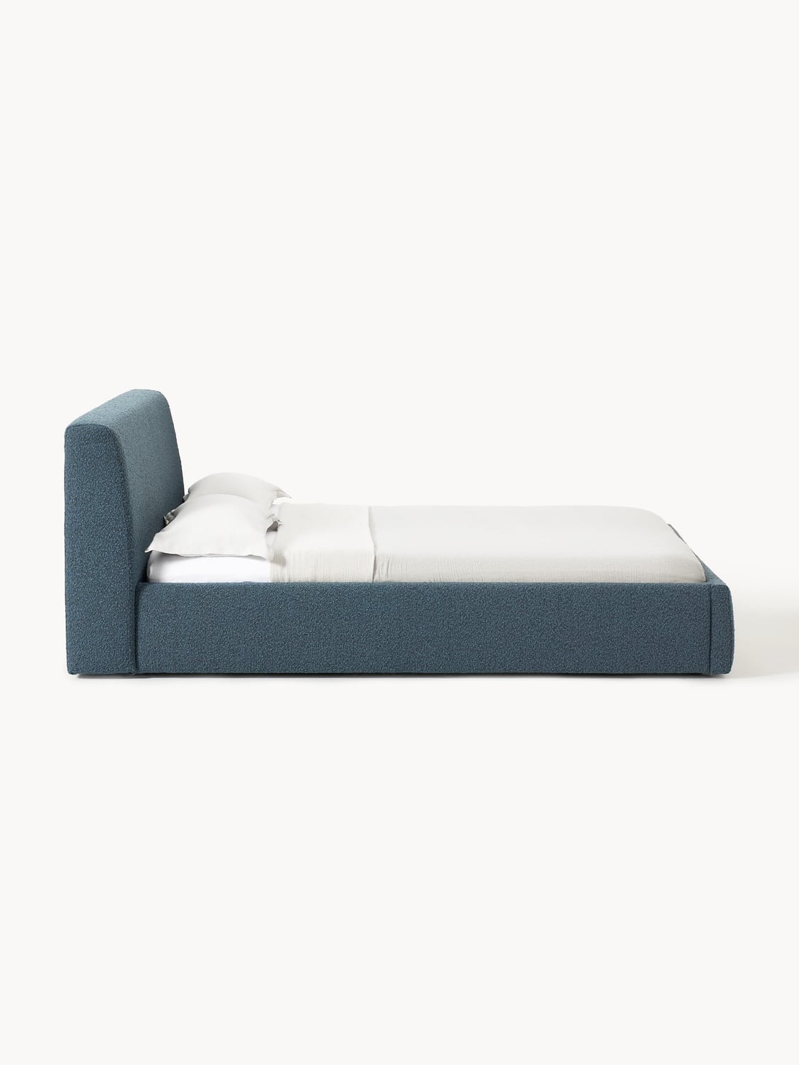 Rovello Upholstered Bouclé Bed with Storage Space