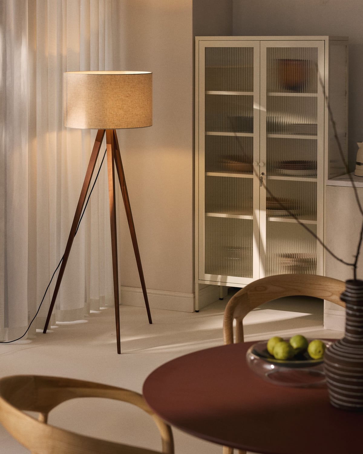 Faggeto Solid Wood Tripod Floor Lamp