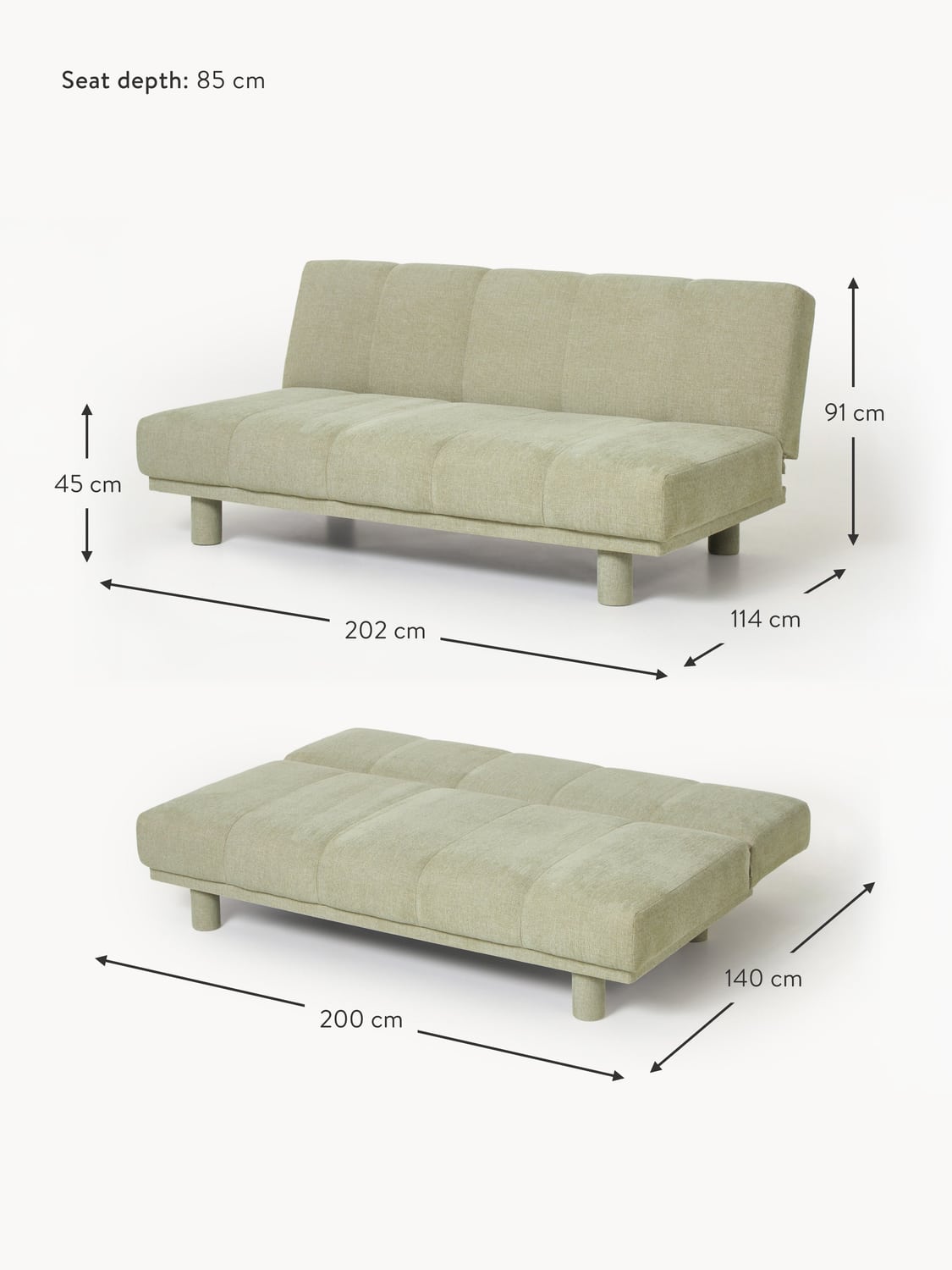 Zavattarello Sofa Bed (3-seater)
