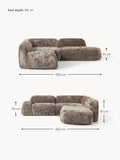 Bellara Modular Teddy Bouclé Corner Sofa (4-seater) with Chaise End