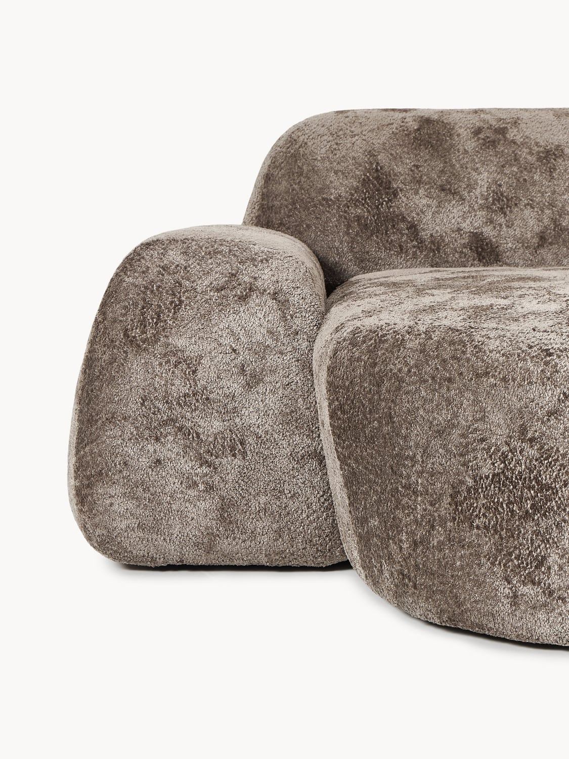 Bellara Modular Teddy Bouclé Corner Sofa (4-seater) with Chaise End