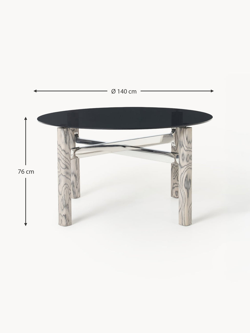 Carlazzo Dining Table with Glass Top — available in several sizes