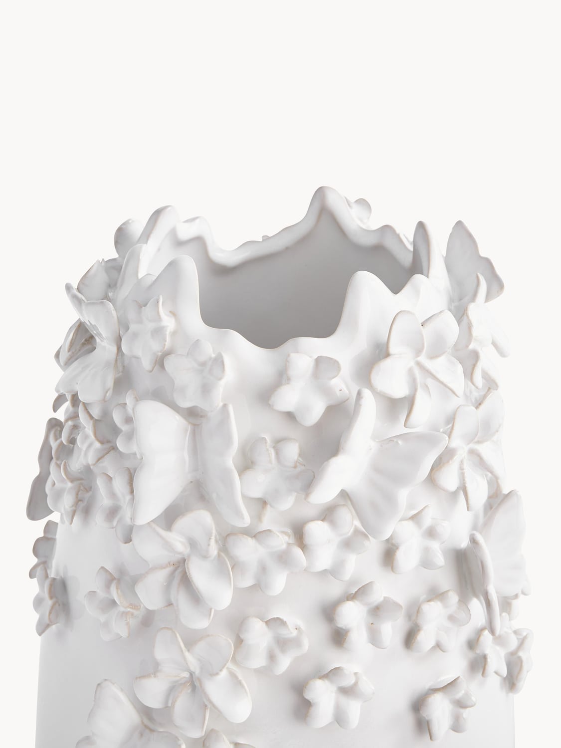 Merone Vase with 3D Decoration, H 35 cm