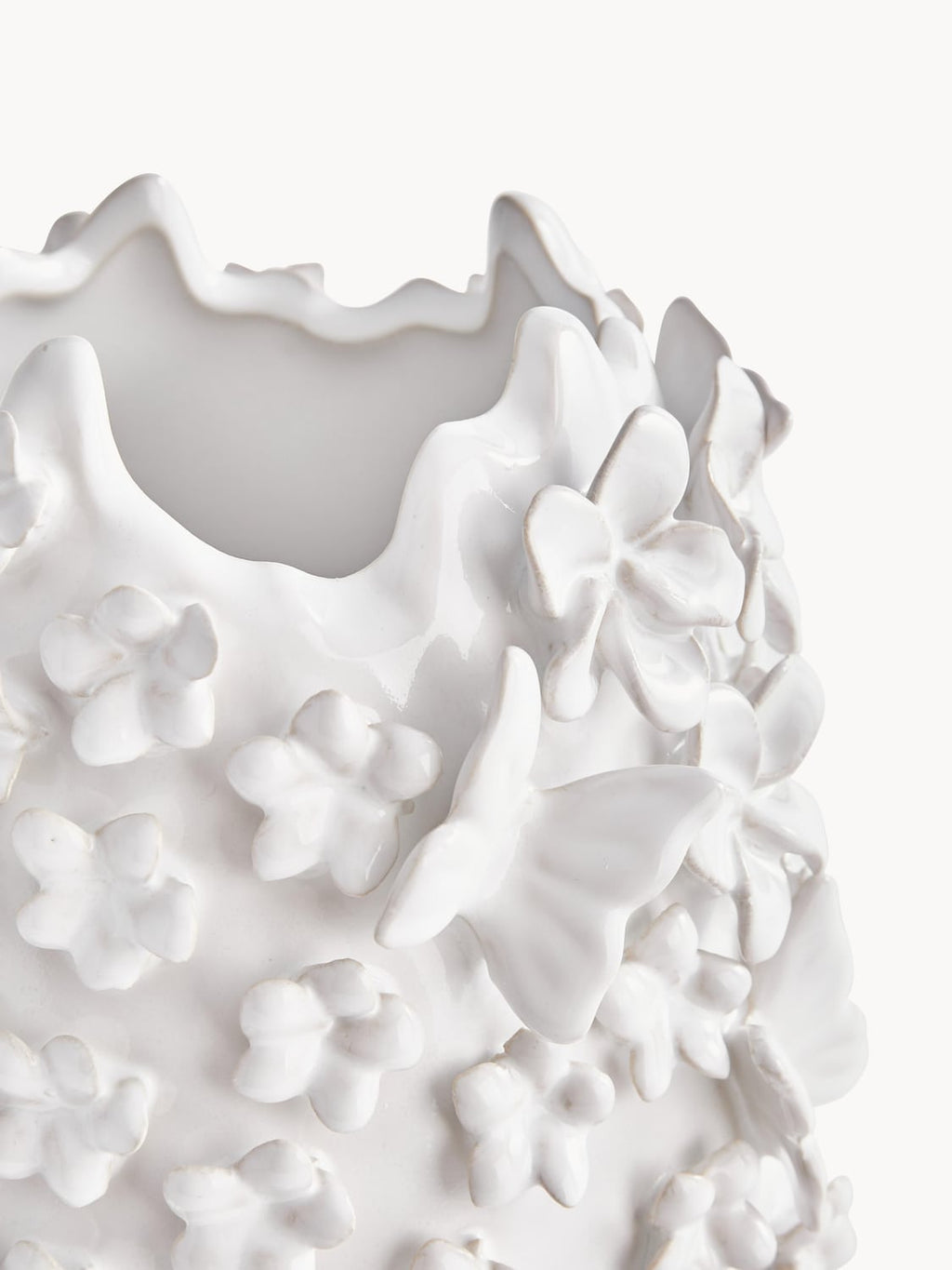 Merone Vase with 3D Decoration, H 35 cm