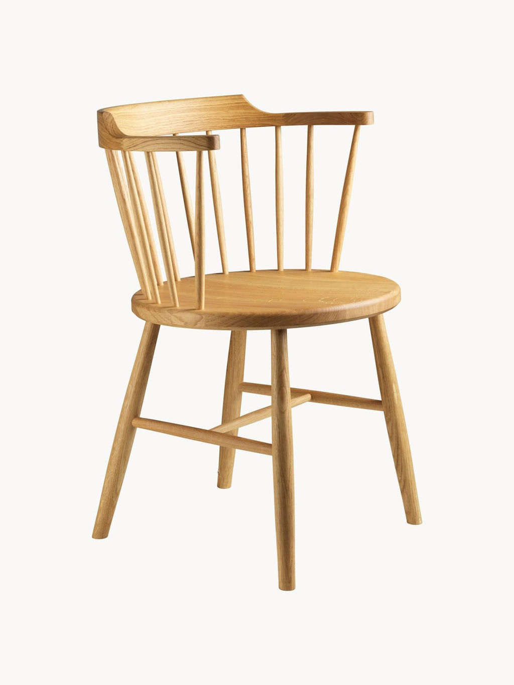 Urbino J18 Handmade Oak Wood Dining Chair with Armrests