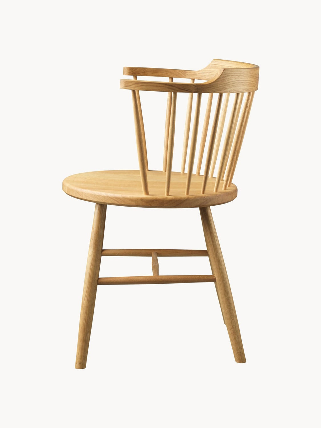 Urbino J18 Handmade Oak Wood Dining Chair with Armrests
