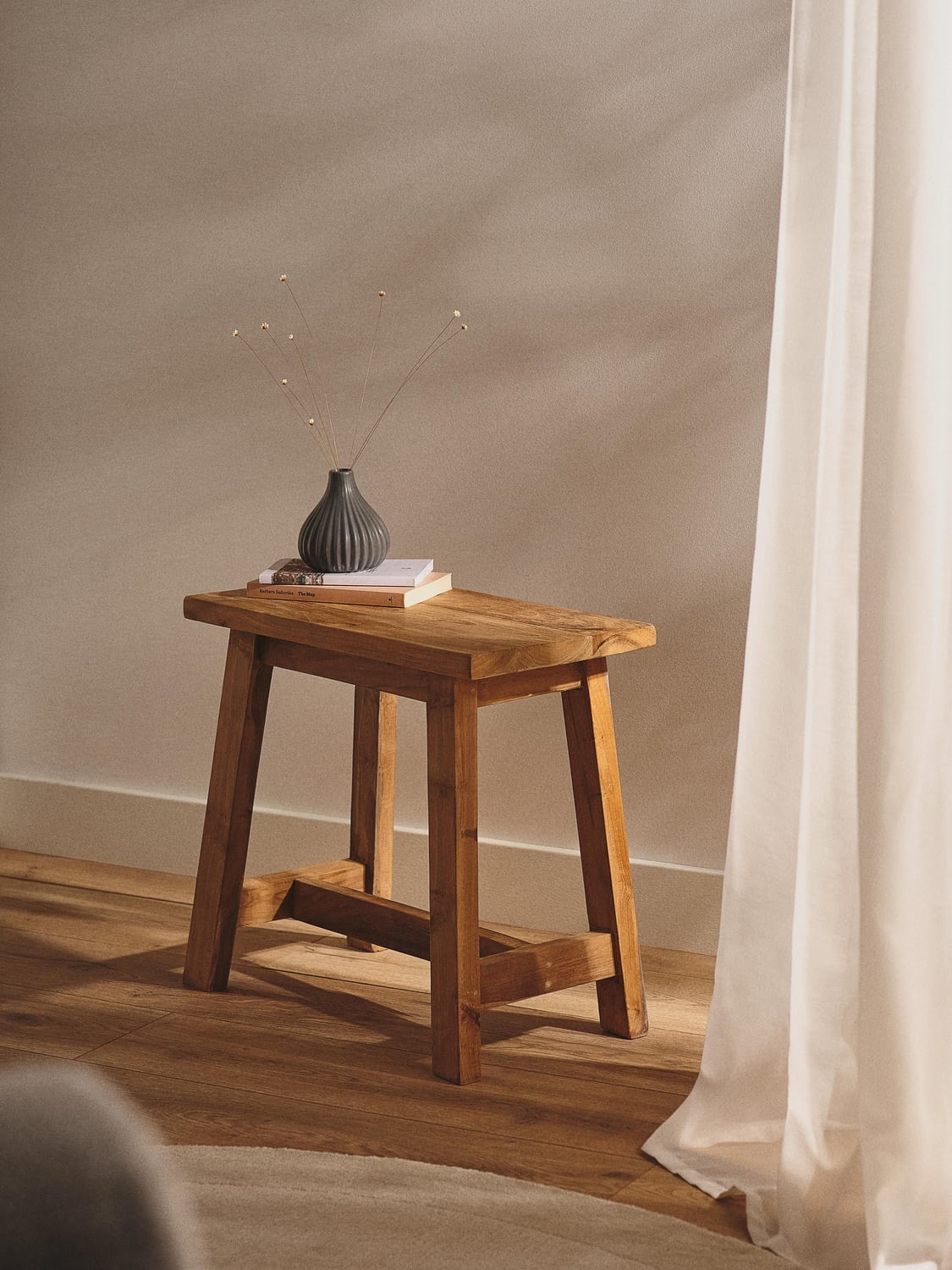 Caslino Teak Wood Stool