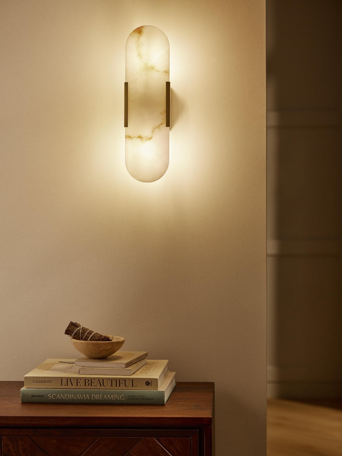 Rodero Marble Effect Wall Lamp
