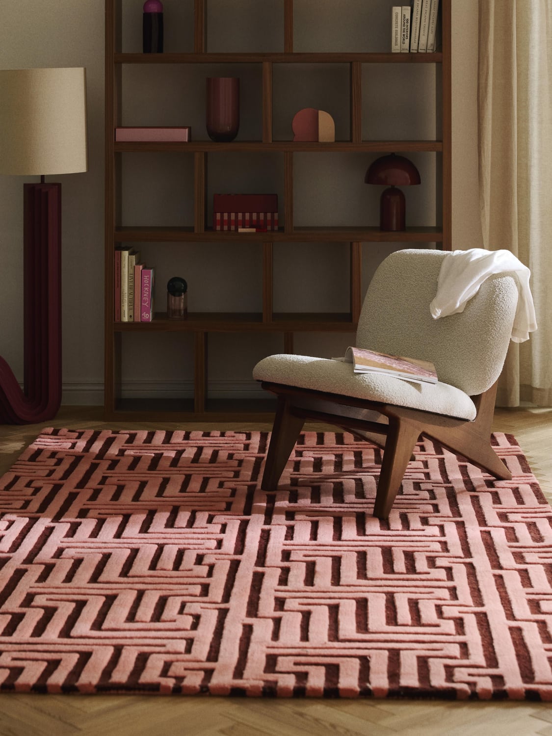 Almenno High-Low Wool Rug, Hand-Tufted