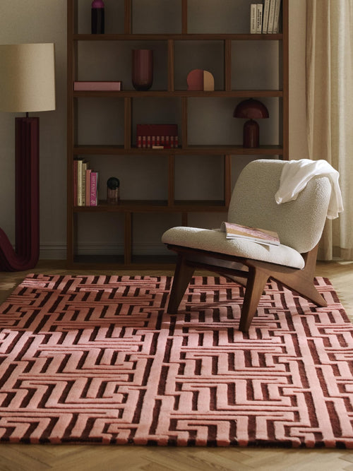 Almenno High-Low Wool Rug, Hand-Tufted