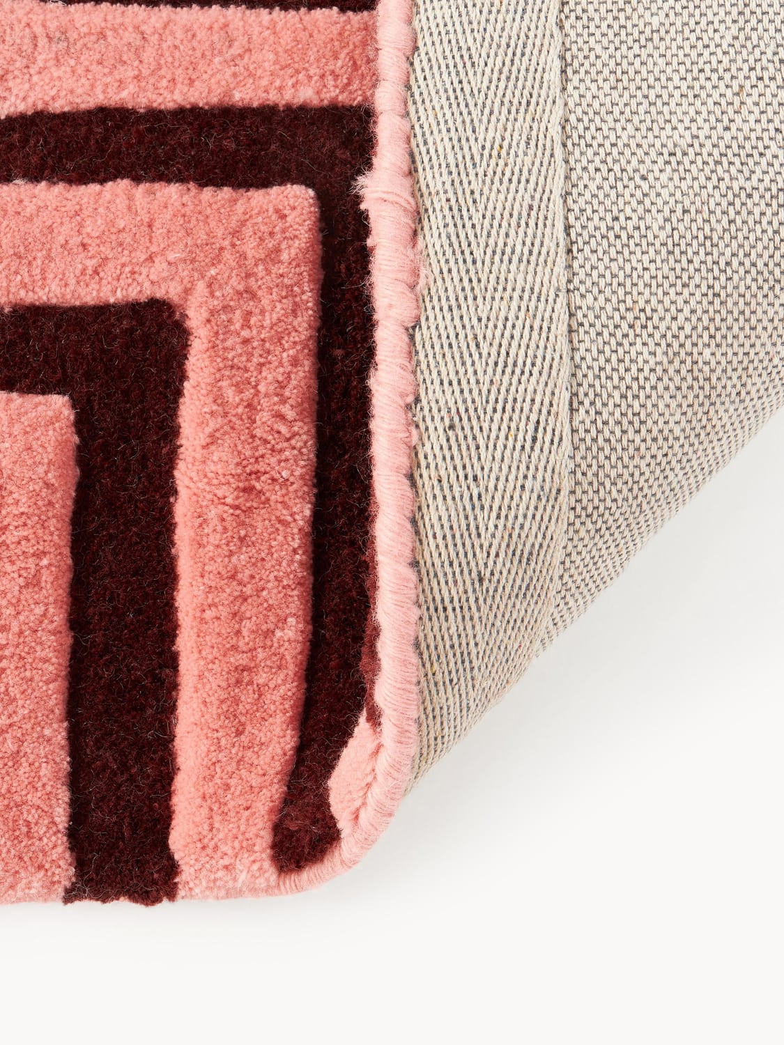 Almenno High-Low Wool Rug, Hand-Tufted