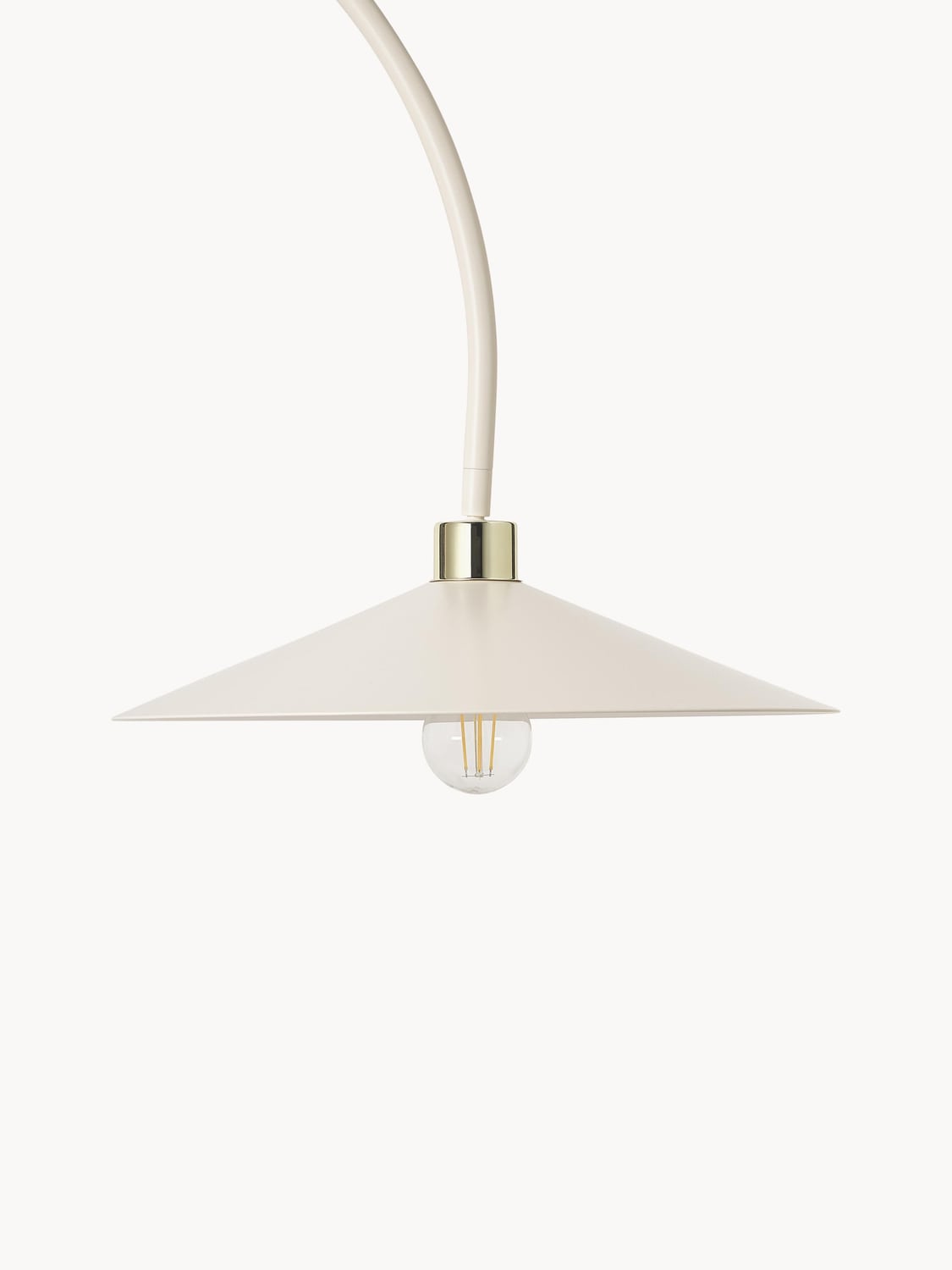 Fossano Arc Lamp with Travertine Base