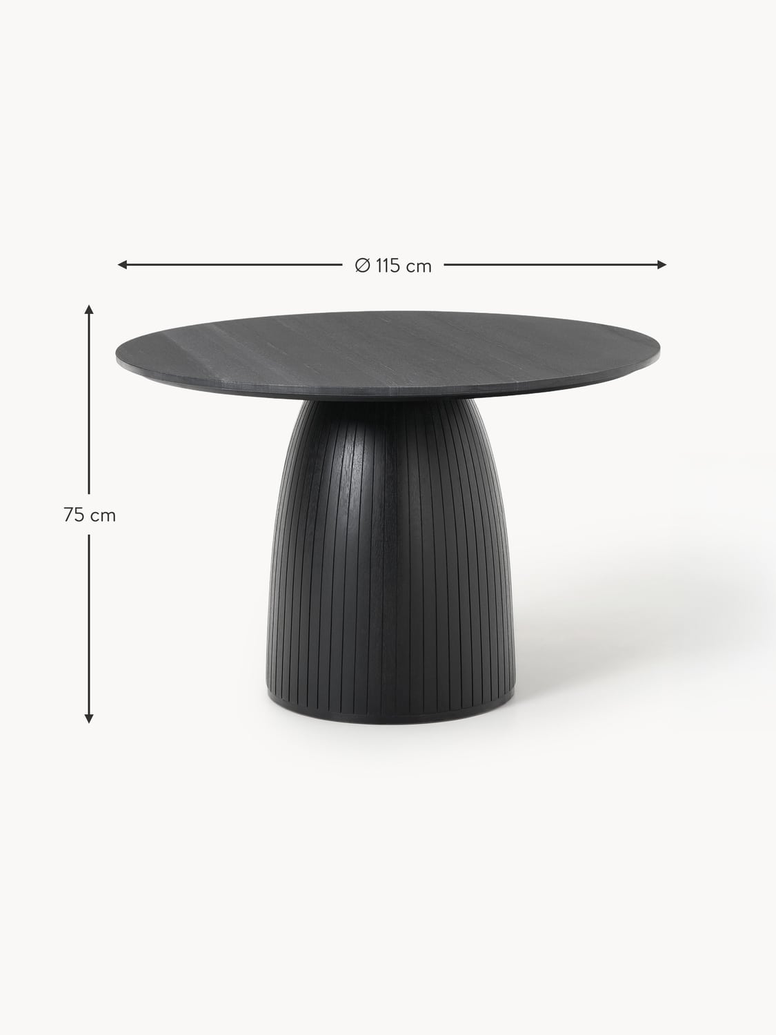 Veniano Round Dining Table with Marble Table Top, Ø 115 cm