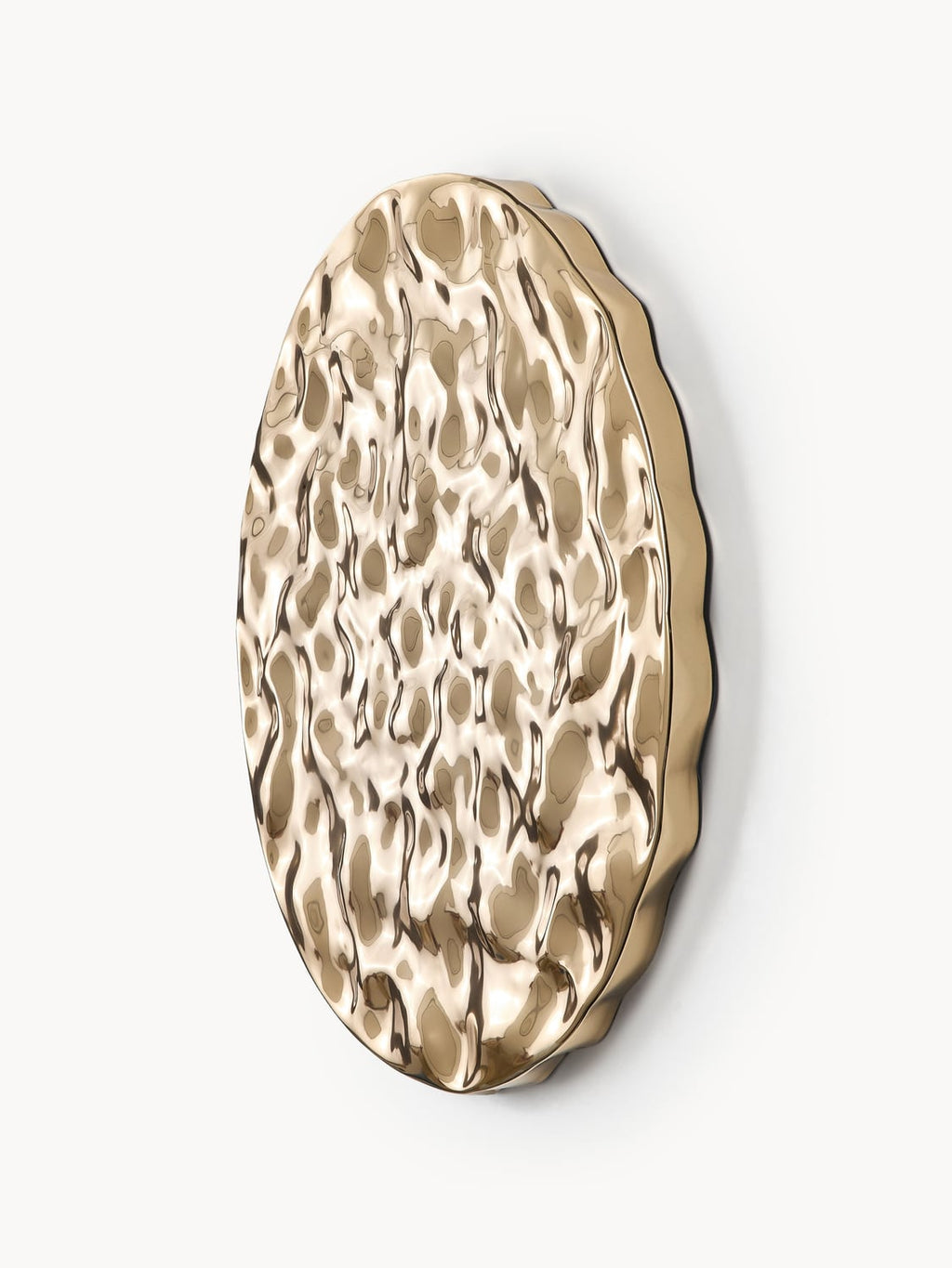 Peglio Wall Object with Hammered Surface, Ø 100 cm