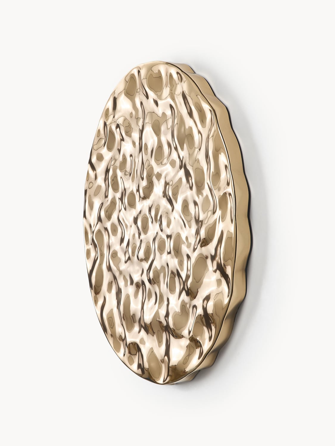 Peglio Wall Object with Hammered Surface, Ø 100 cm