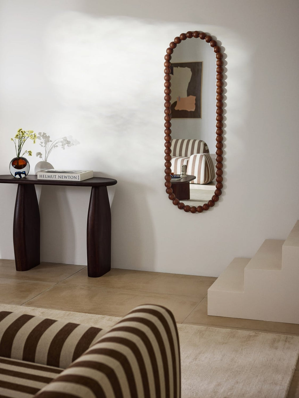 Esino Full-Length Wall Mirror with Acacia Wood Frame