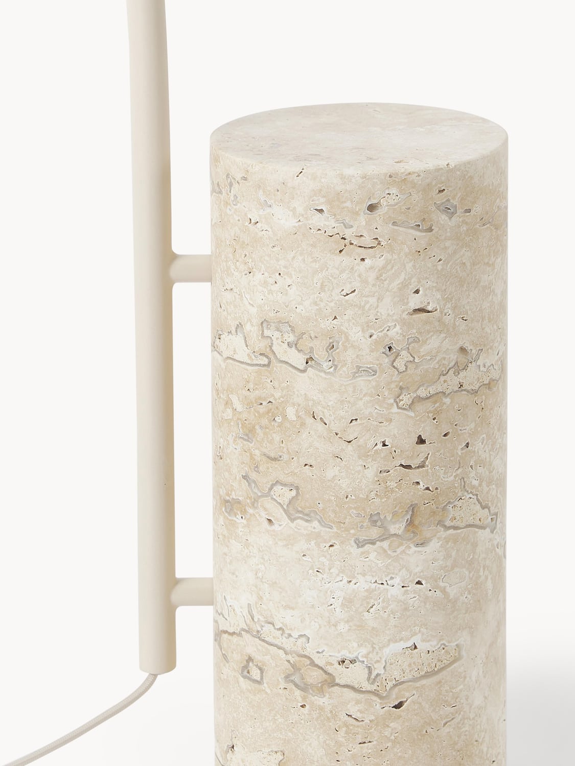 Fossano Small Floor Lamp with Travertine Base