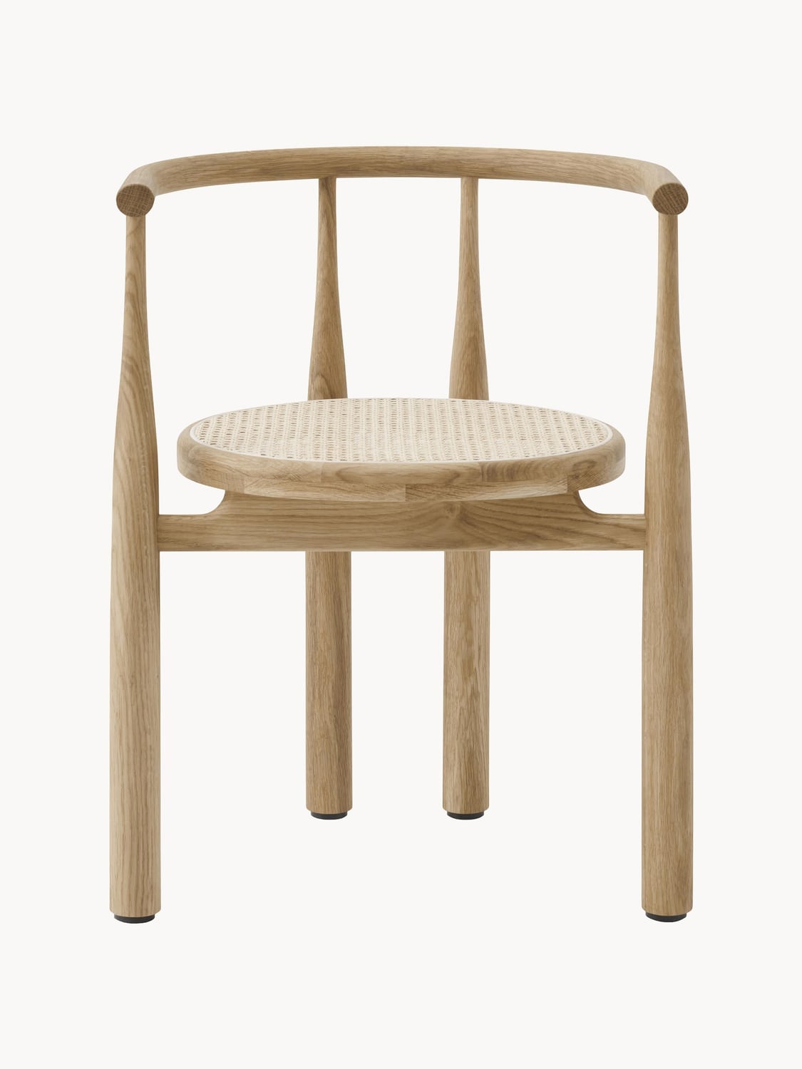 Lezzeno Oak Wood Dining Chair with Armrests