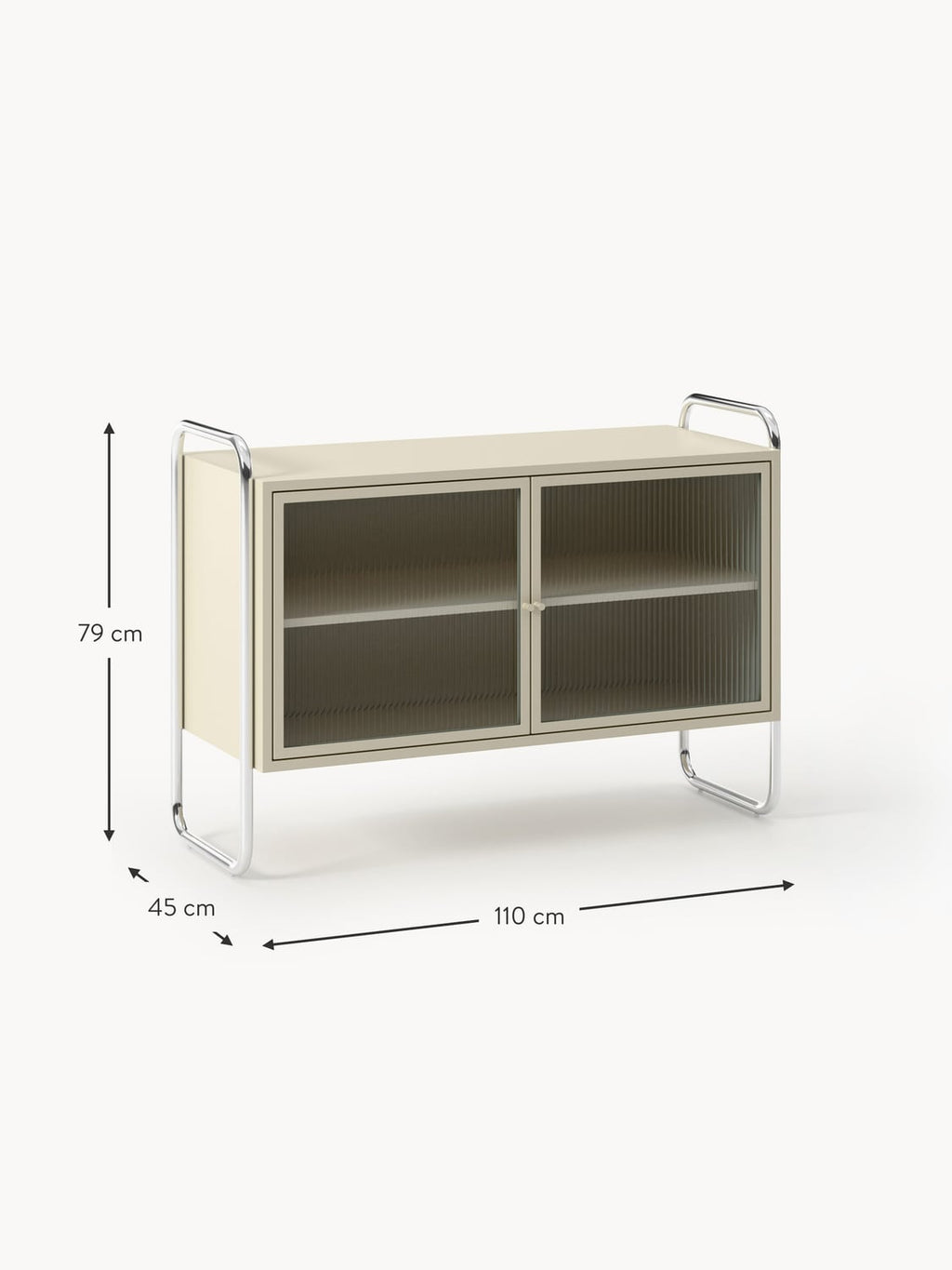 Bellara Metal Sideboard with Glass Front