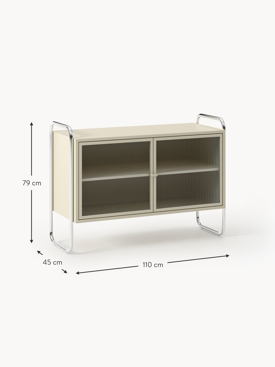 Bellara Metal Sideboard with Glass Front