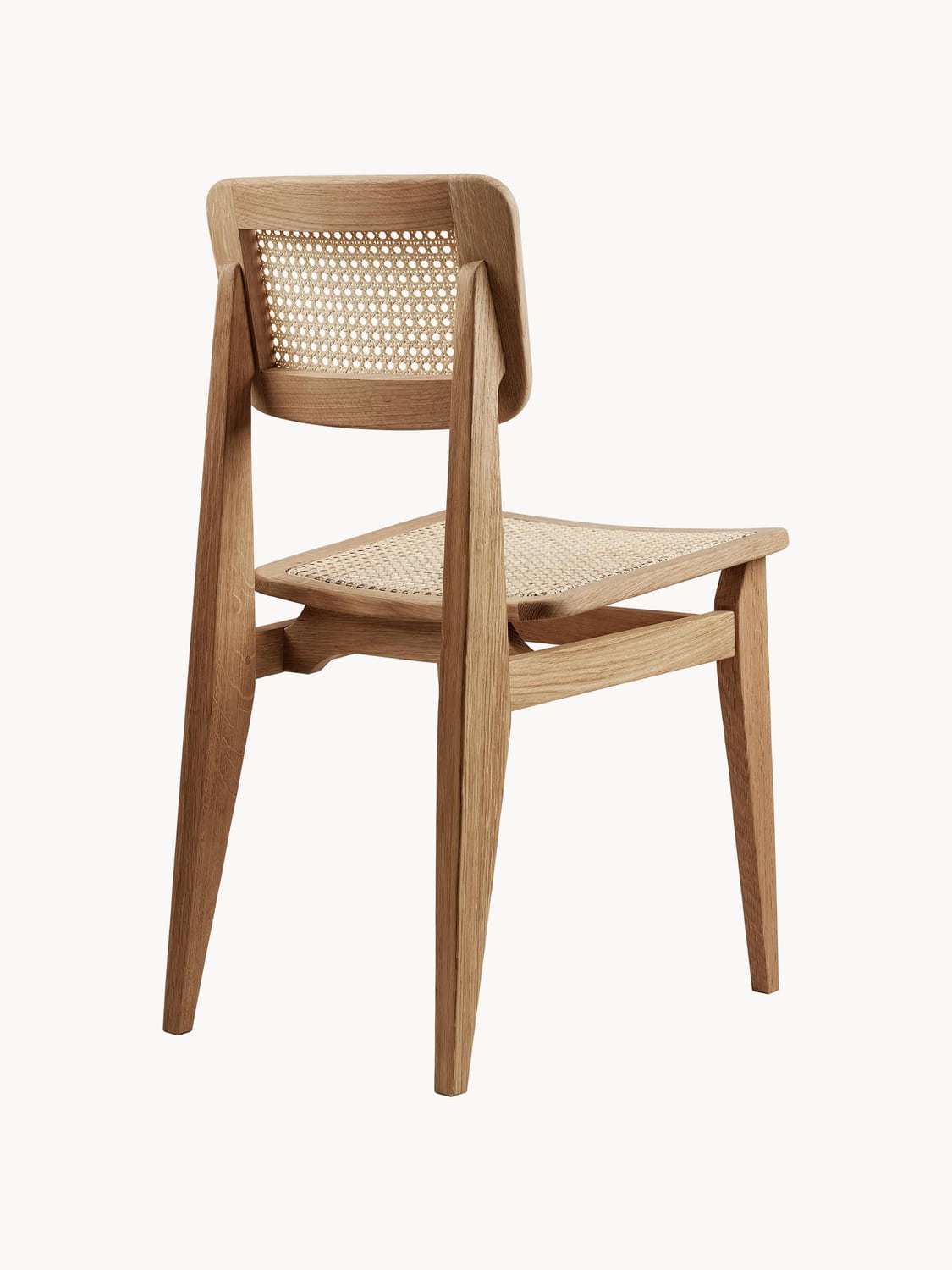 Vertemate C-Chair Oak Wood Dining Chair with Viennese Wickerwork