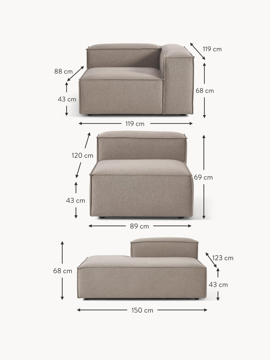 Tavordo Modular Corner Sofa (4-seater)