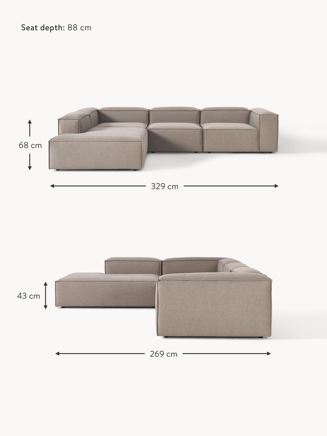 Tavordo Modular Corner Sofa (4-seater)