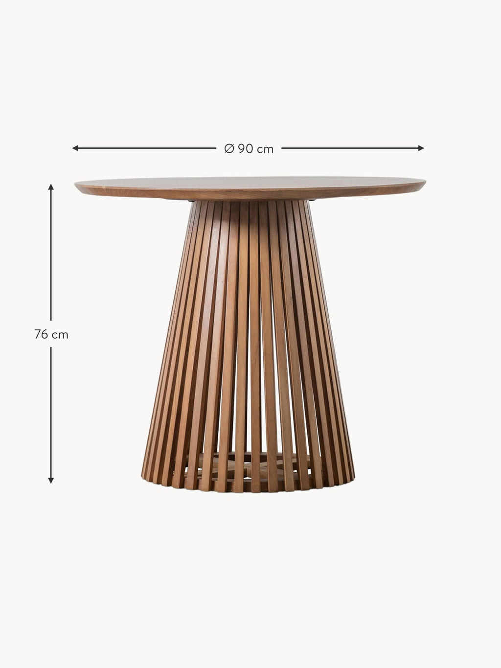 Intragna Round Wooden Dining Table, Ø 90 cm