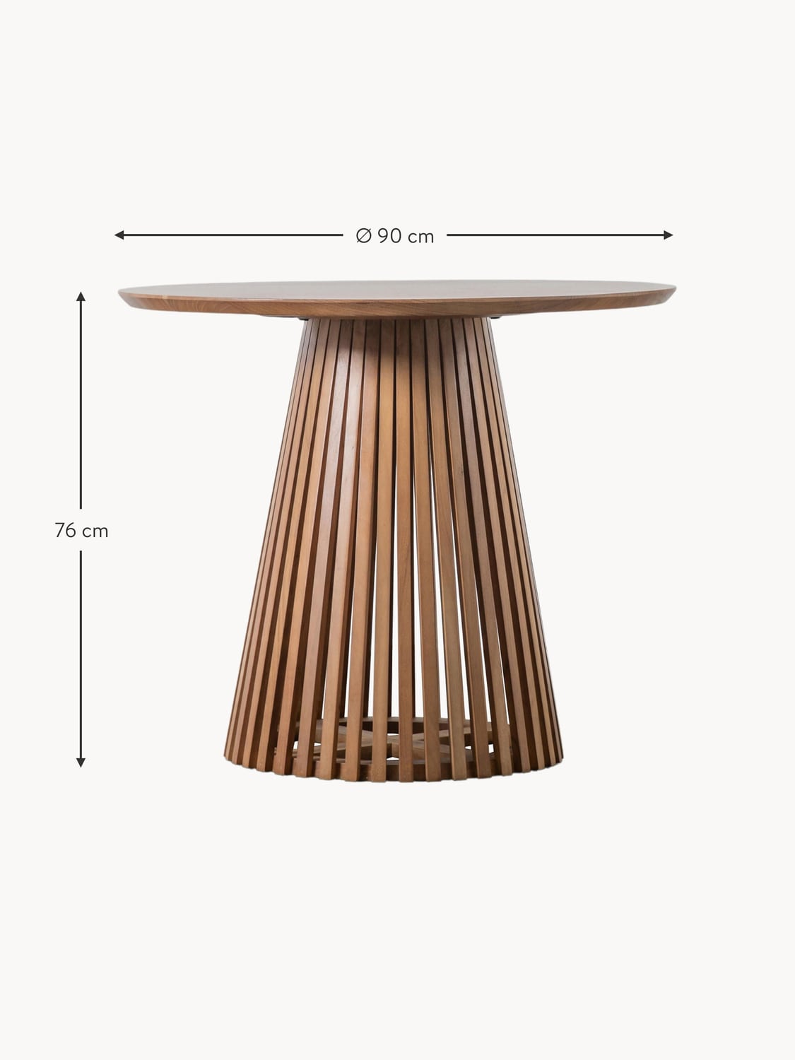Intragna Round Wooden Dining Table, Ø 90 cm