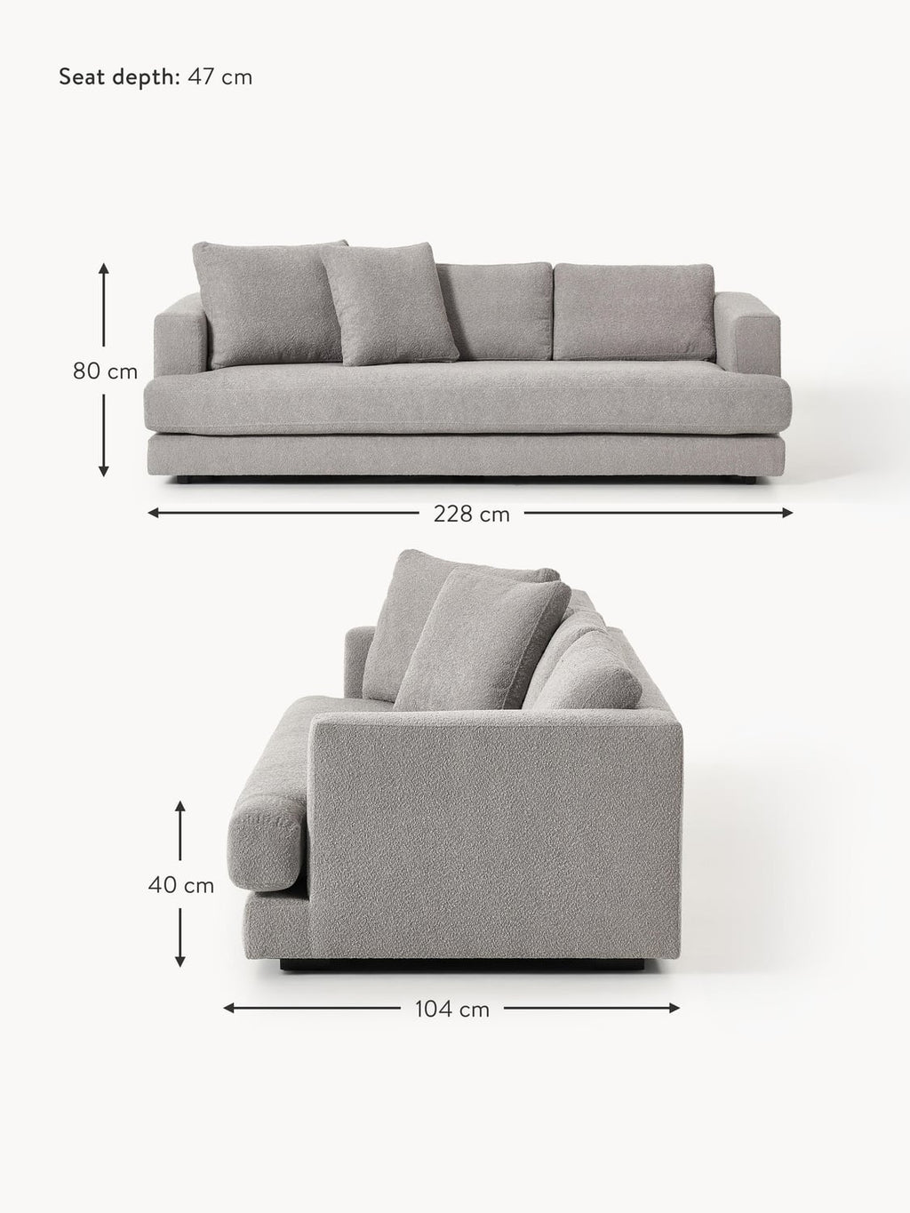 Onno Bouclé Sofa (3-seater)