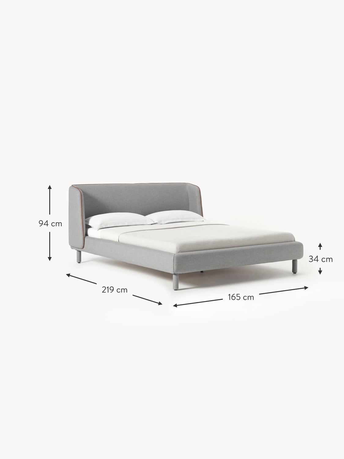 Schignano Upholstered Bed with Headboard