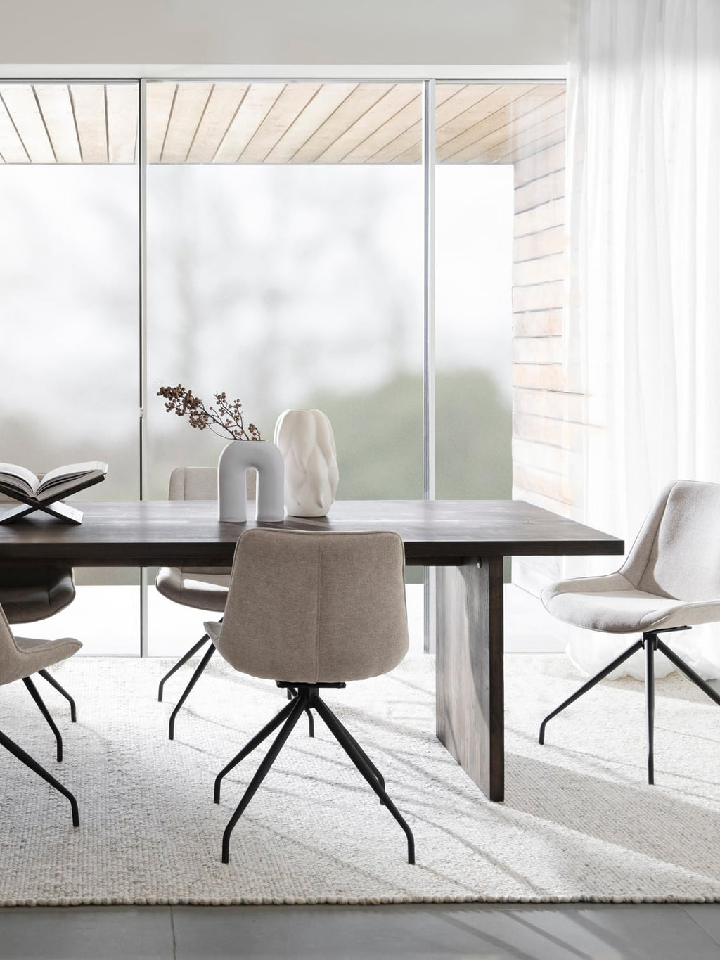 Quarona Oak Wood Dining Table, 240 x 95 cm