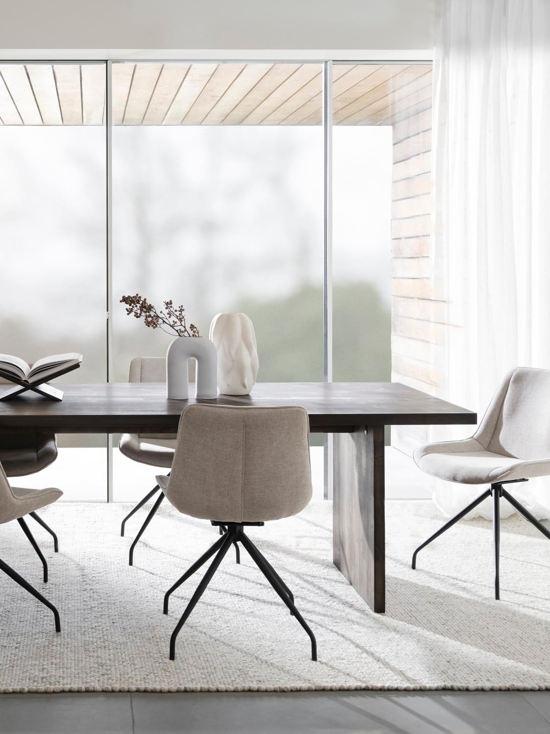 Quarona Oak Wood Dining Table, 240 x 95 cm