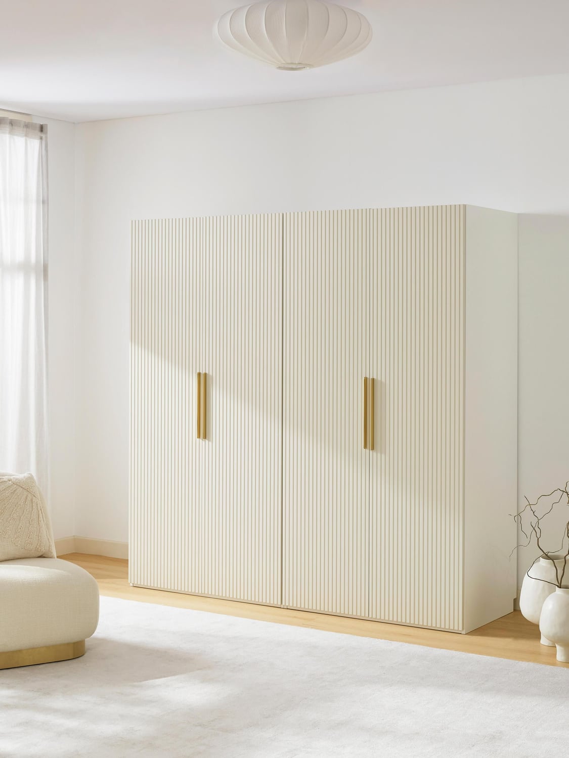 Montorfano Modular Revolving Door Wardrobe, 200 cm Wide — available in several sizes
