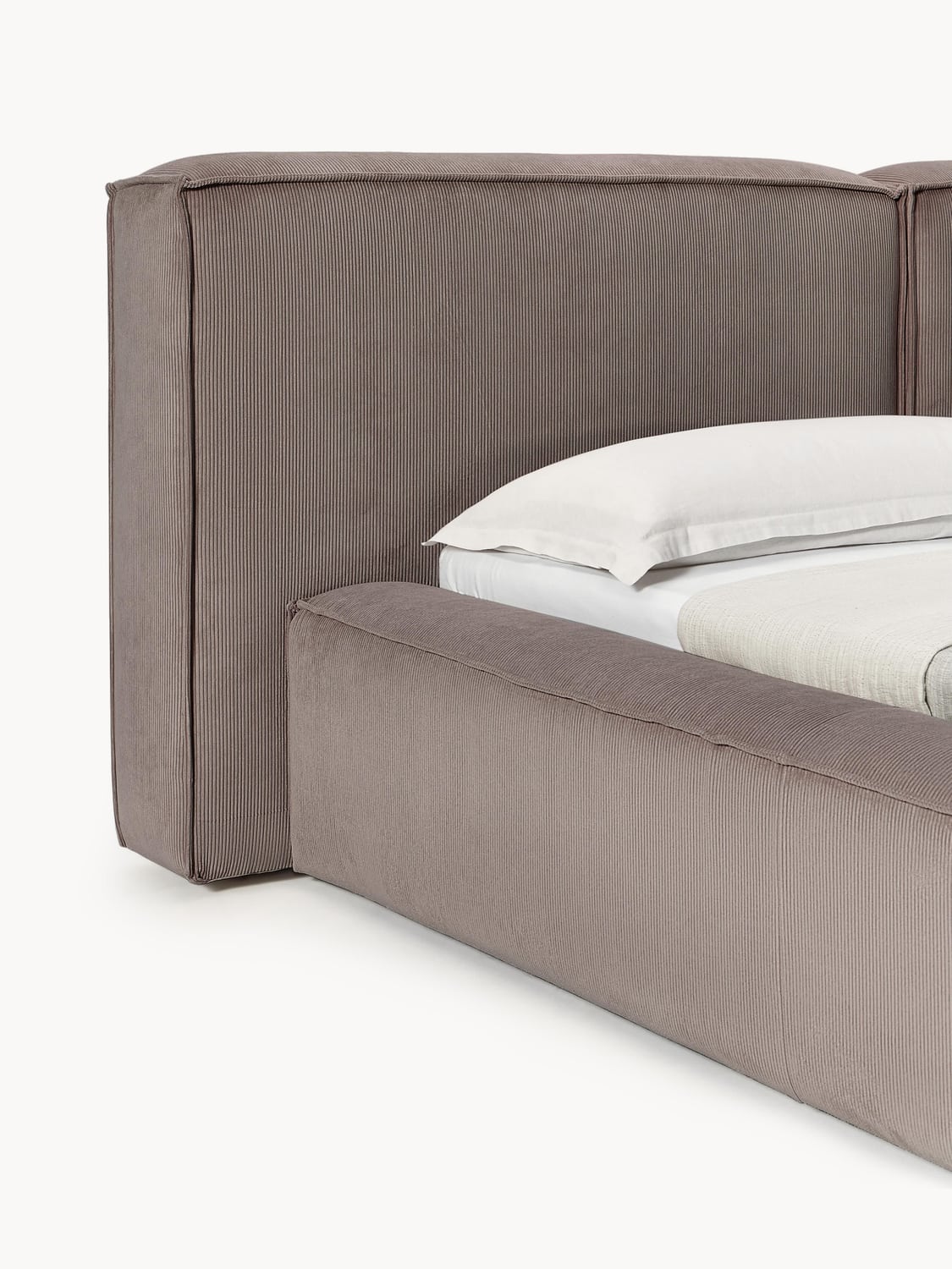 Tavordo Upholstered Corduroy Bed with Storage Space