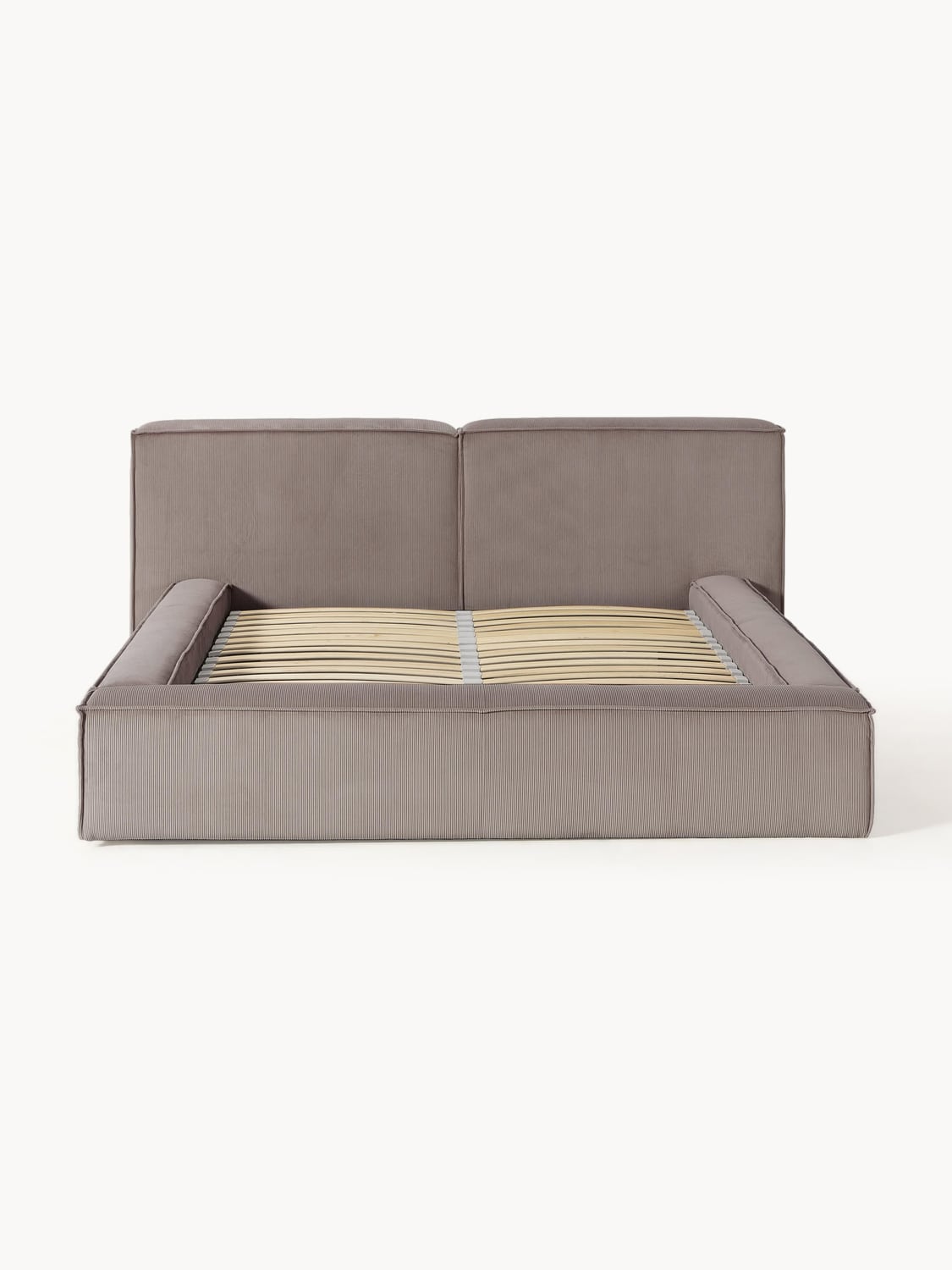 Tavordo Upholstered Corduroy Bed with Storage Space