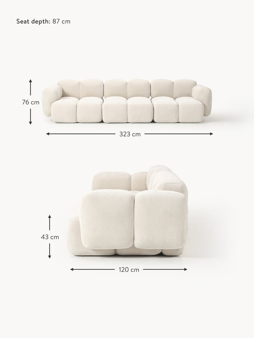 Valbrona Modular Sofa (4-seater)