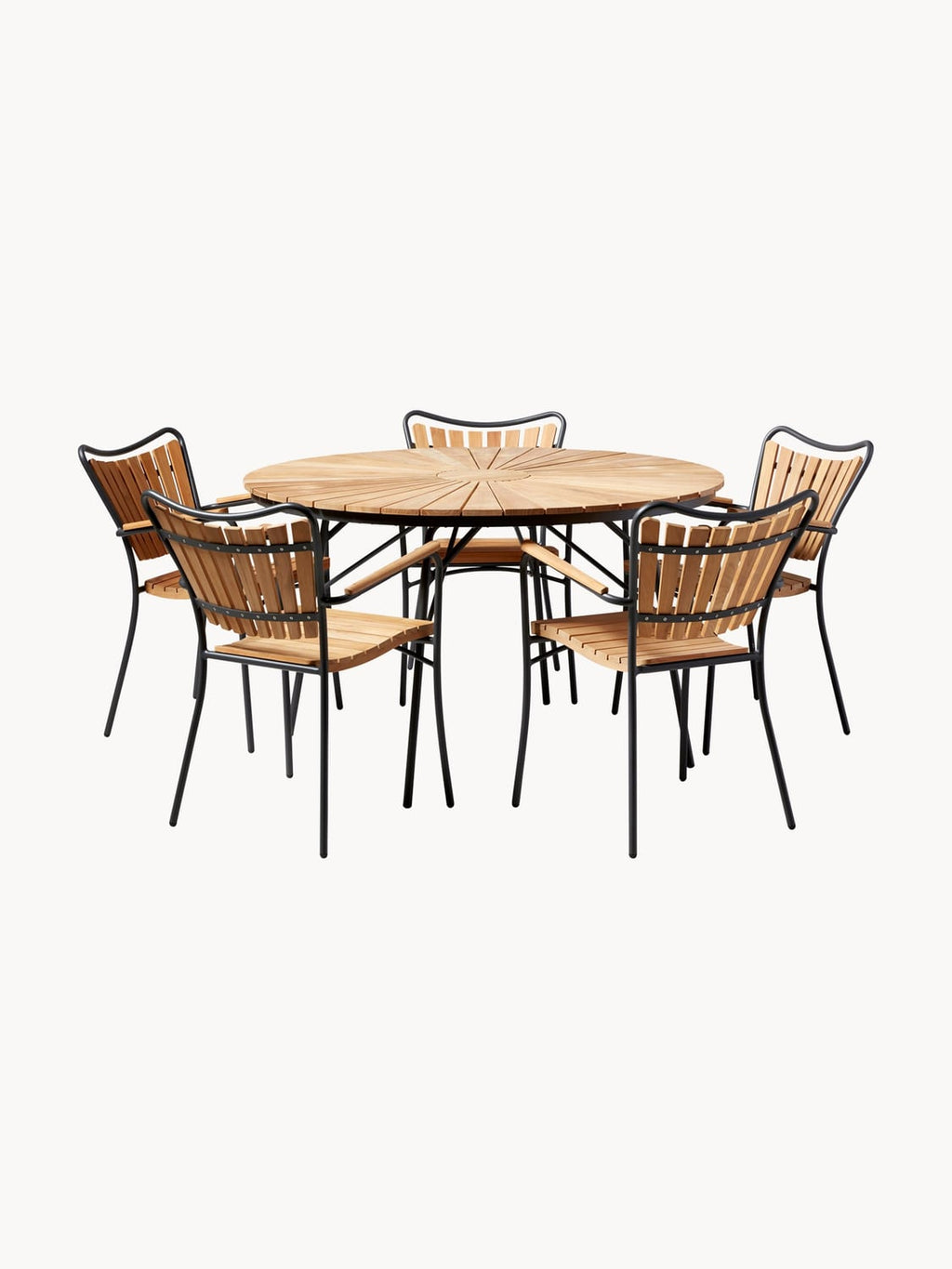 Pellio Teak Wood Garden Chairs (set of 2)
