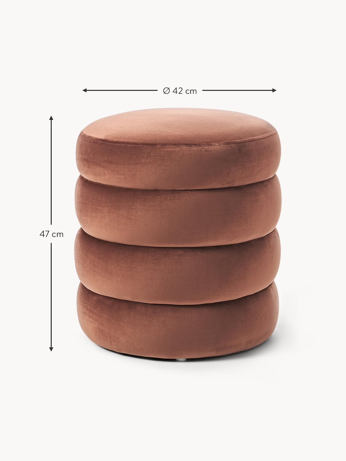 Alserio Velvet Upholstered Stool