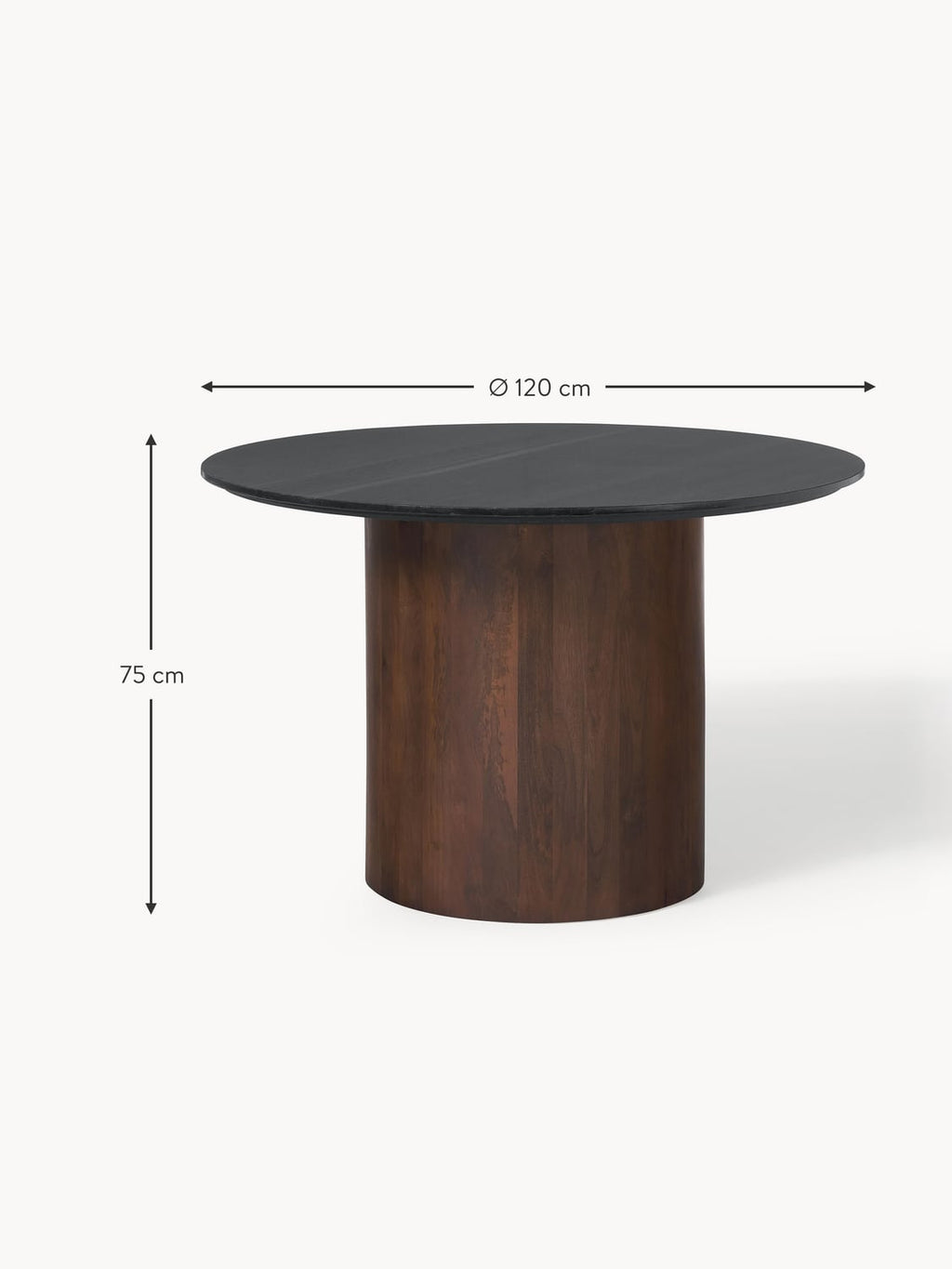 Urbino Round Marble Dining Table, Ø 120 cm