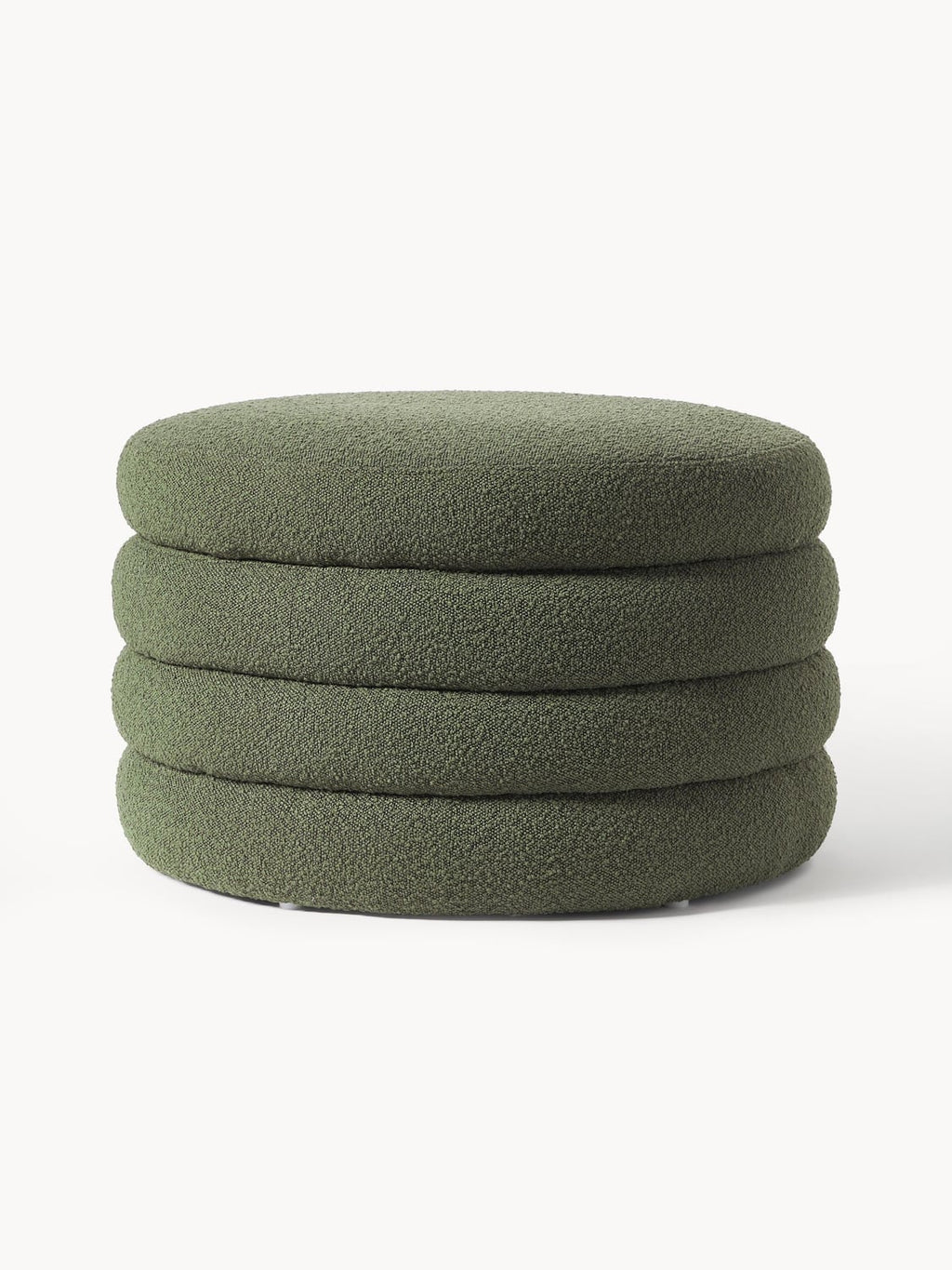 Alserio XL Bouclé Upholstered Stool with Storage Space