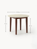 Veleso Round Travertine Effect Dining Table — available in several sizes