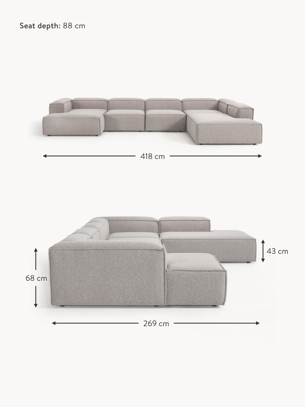 Tavordo XL Bouclé Modular Sofa