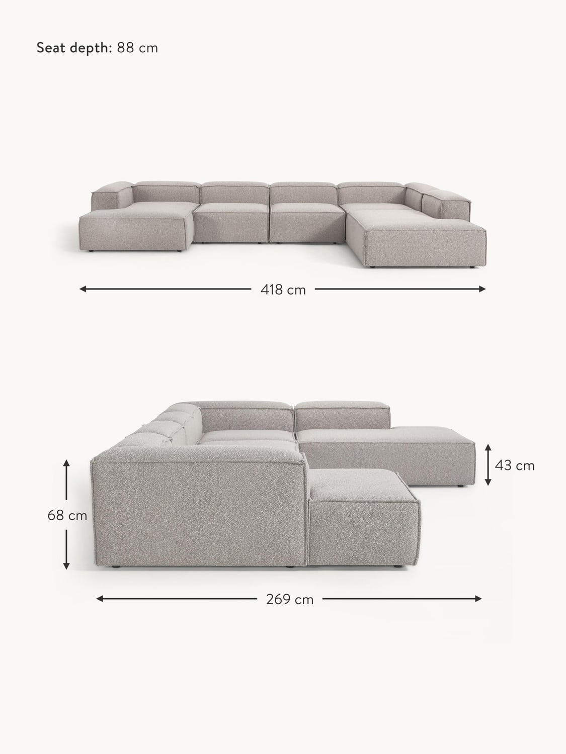 Tavordo XL Bouclé Modular Sofa