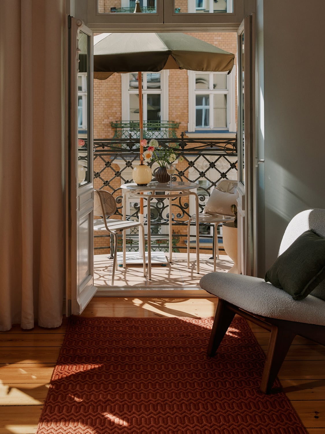 Gera Hand-Woven Indoor & Outdoor Rug with Geometric Pattern
