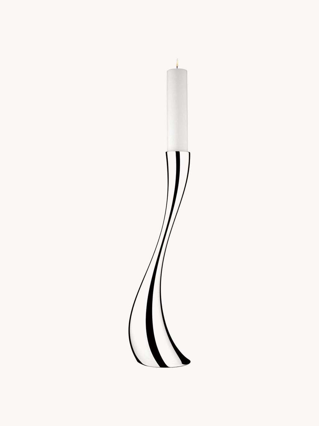 Senna Stainless Steel Candle Holder in An Organic Shape, H 60 cm