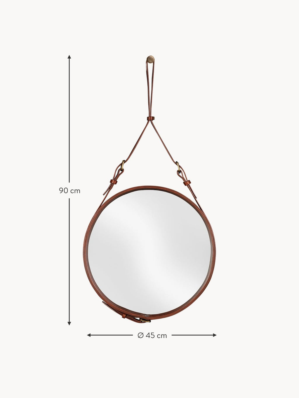 Griante Round Wall Mirror, Various Sizes